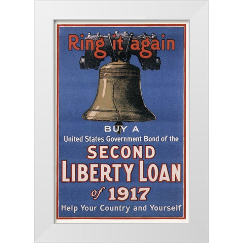 WWI: Ring It Again White Modern Wood Framed Art Print by Unknown