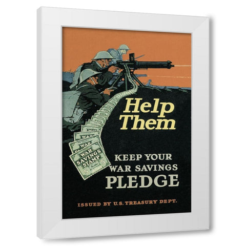 WWI: Help Them White Modern Wood Framed Art Print by Unknown