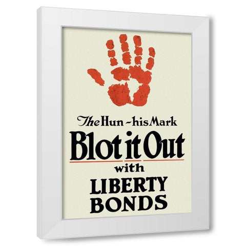 WWI: Blot It Out White Modern Wood Framed Art Print by Unknown