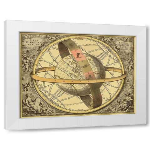 Maps of the Heavens: Circulis Coelestibus White Modern Wood Framed Art Print by Cellarius, Andreas