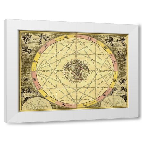 Maps of the Heavens: Typhus Aspec White Modern Wood Framed Art Print by Cellarius, Andreas