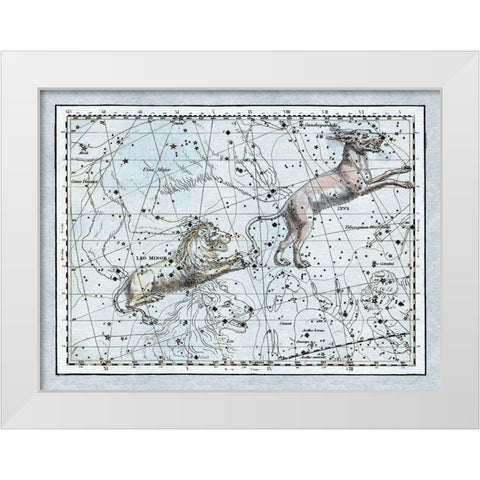 Maps of the Heavens: Leo Minor White Modern Wood Framed Art Print by Jamieson, Alexander