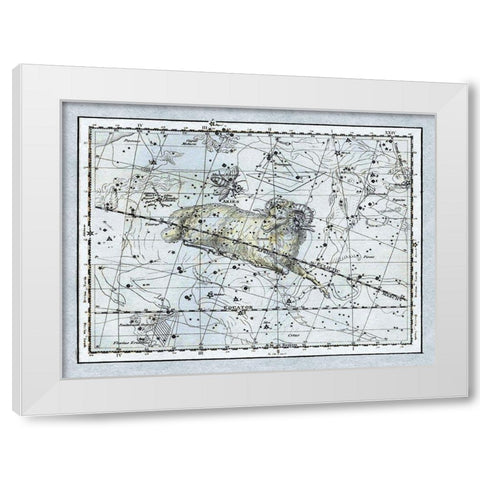 Maps of the Heavens: Aries the Ram White Modern Wood Framed Art Print by Jamieson, Alexander