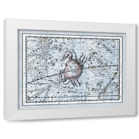 Maps of the Heavens: Cancer - the Crab White Modern Wood Framed Art Print by Jamieson, Alexander