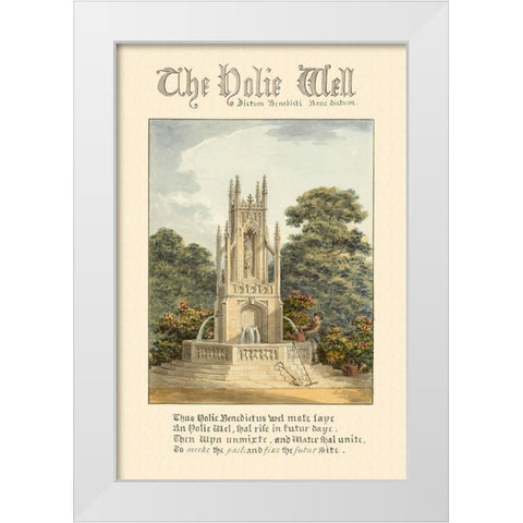 The Holie Well, 1813 White Modern Wood Framed Art Print by Repton, Humphry