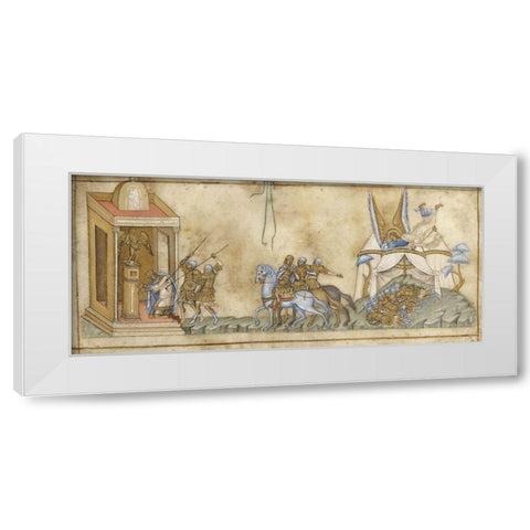 The Death of Sennacherib White Modern Wood Framed Art Print by Italian 14th Century