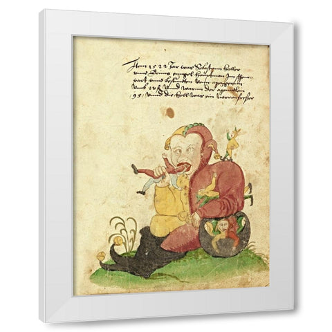 Civic festival of the Nuremberg Schembartlauf - Giant White Modern Wood Framed Art Print by German 16th Century