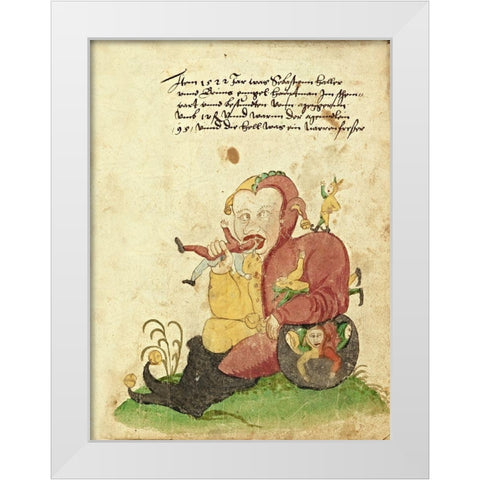 Civic festival of the Nuremberg Schembartlauf - Giant White Modern Wood Framed Art Print by German 16th Century