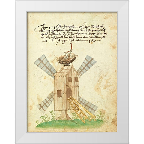 Civic festival of the Nuremberg Schembartlauf - Windmill White Modern Wood Framed Art Print by German 16th Century