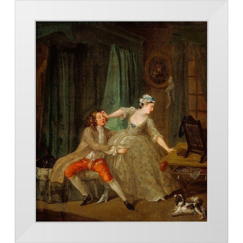 Before White Modern Wood Framed Art Print by Hogarth, William
