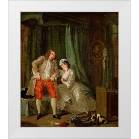 After White Modern Wood Framed Art Print by Hogarth, William