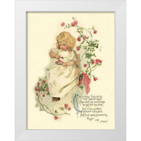 Nursery Rhymes: Curly-Locks, Curly-Locks White Modern Wood Framed Art Print by Humphrey, Maud