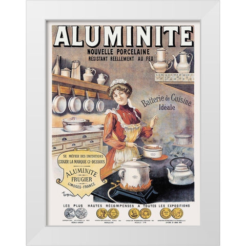 Cooks: Aluminite White Modern Wood Framed Art Print by Tamagno, Francisco