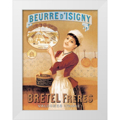 Cooks: Beurre dIsigny White Modern Wood Framed Art Print by Advertisement