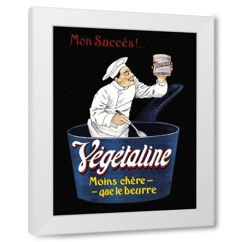 Cooks: Vegetaline White Modern Wood Framed Art Print by Advertisement