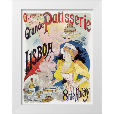 Cooks: Grande Patisserie Lisboa White Modern Wood Framed Art Print by Gesmar, Charles