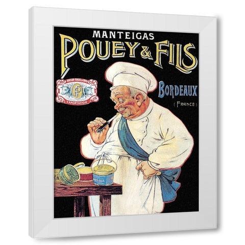 Cooks: Manteigas Pouey and Fils White Modern Wood Framed Art Print by Oge, Eugene