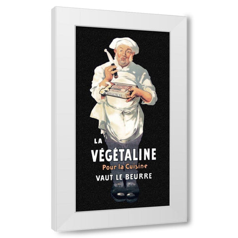 Cooks: La Vegetaline - Pour la Cuisine White Modern Wood Framed Art Print by Advertisement