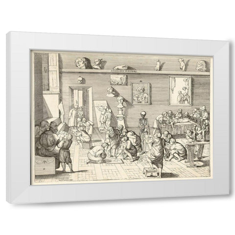 Academia dpitori White Modern Wood Framed Art Print by Alberti, Pietro Francesco