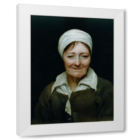 Head of a Woman White Modern Wood Framed Art Print by Sweerts, Michael