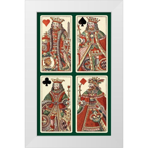 Kings (Bauern Hochzeit Deck) White Modern Wood Framed Art Print by Gobl, Andreas Benedictus