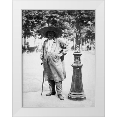 Paris, 1899-1900 - Fort de la Halle - Market Porter White Modern Wood Framed Art Print by Atget, Eugene