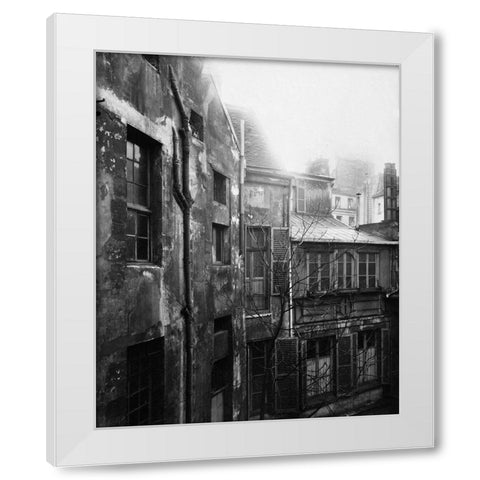 Paris, 1922 - Cour de Rohan White Modern Wood Framed Art Print by Atget, Eugene