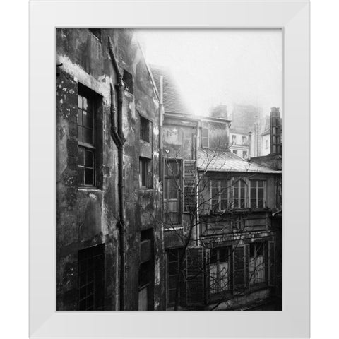 Paris, 1922 - Cour de Rohan White Modern Wood Framed Art Print by Atget, Eugene