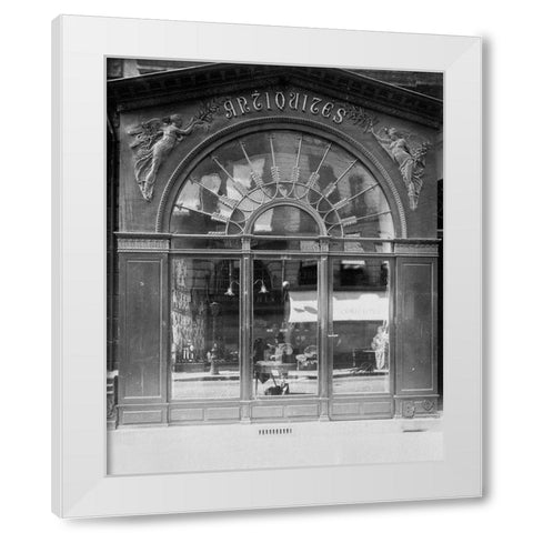 Paris, 1902 - Antique Store, rue du Faubourg-Saint-Honore White Modern Wood Framed Art Print by Atget, Eugene