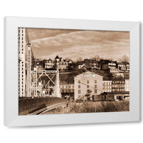Part of Phillipsburg, New Jersey, 1935 White Modern Wood Framed Art Print by Evans, Walker