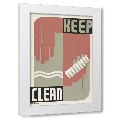 Keep clean White Modern Wood Framed Art Print by Krause, Erik-Hans
