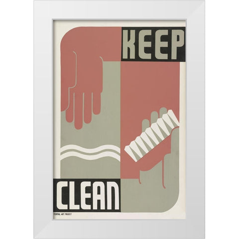 Keep clean White Modern Wood Framed Art Print by Krause, Erik-Hans