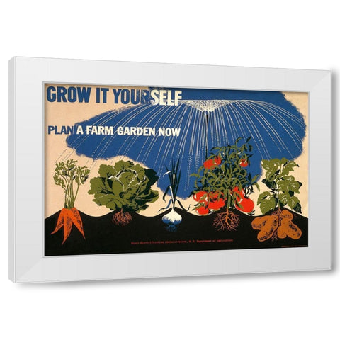 Grow it yourself - Plan a farm garden now White Modern Wood Framed Art Print by Bayer, Herbert