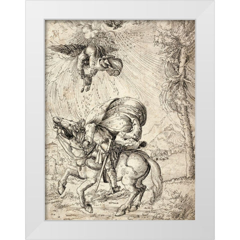 The Conversion of Saint Paul White Modern Wood Framed Art Print by Huber, Wolf