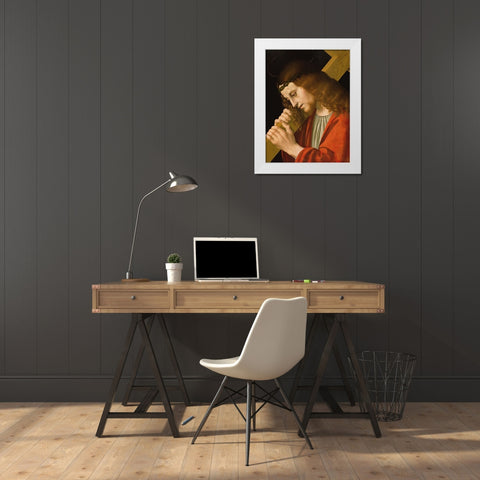 Christ Carrying the Cross White Modern Wood Framed Art Print by d''Oggiono, Marco