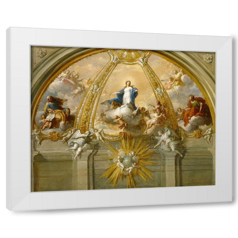 Immaculate Conception White Modern Wood Framed Art Print by Costanzi, Placido