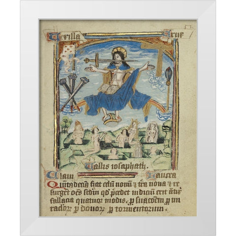 The Fifteenth and Final Sign before the Day of Judgement White Modern Wood Framed Art Print by Unknown 12th Century English Illuminator