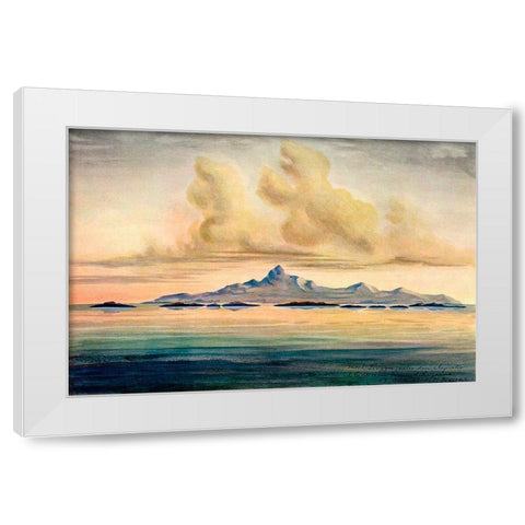 Lingga-Inseln Im Meer von Insulinde, unter dem Ã„quator White Modern Wood Framed Art Print by Haeckel, Ernst