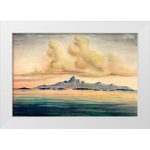 Lingga-Inseln Im Meer von Insulinde, unter dem Ã„quator White Modern Wood Framed Art Print by Haeckel, Ernst