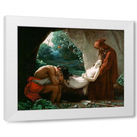 Burial of Atala White Modern Wood Framed Art Print by Girodet, Anne-Louis