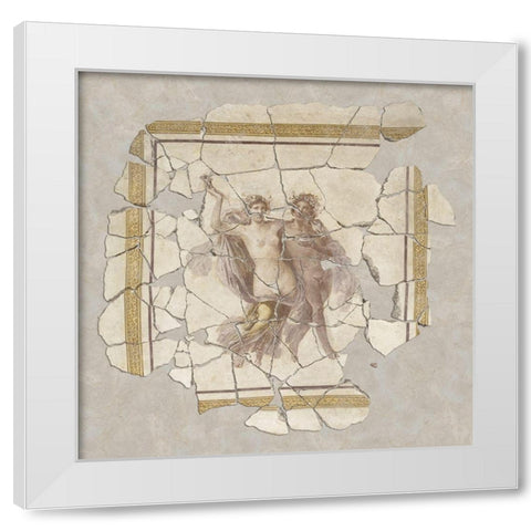 Fresco Fragment White Modern Wood Framed Art Print by Unknown 1st Century Roman Artisan