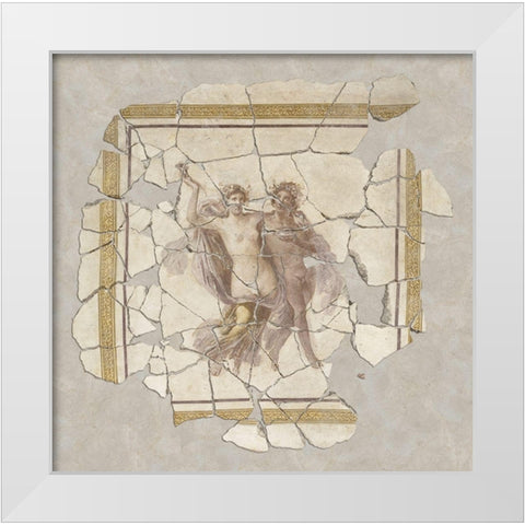 Fresco Fragment White Modern Wood Framed Art Print by Unknown 1st Century Roman Artisan