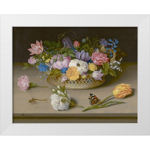 Flower Still Life White Modern Wood Framed Art Print by Bosschaert, Ambrosius