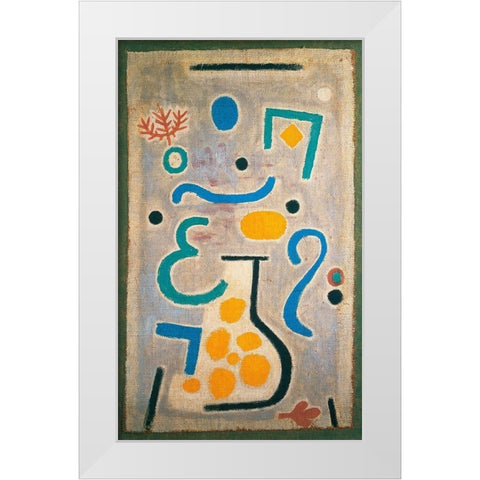The Vase, 1938 White Modern Wood Framed Art Print by Klee, Paul