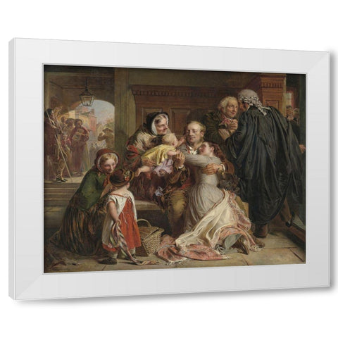 Not Guilty White Modern Wood Framed Art Print by Abraham, Solomon,