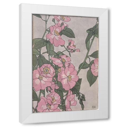 Prairie Rose White Modern Wood Framed Art Print by Overbeck, Hannah Borger
