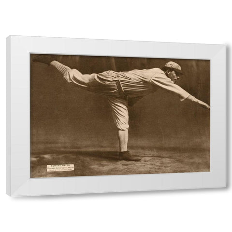 Edward Walsh, Chicago American League, 1880 White Modern Wood Framed Art Print by Leopold Morse Goulston Baseball Collection