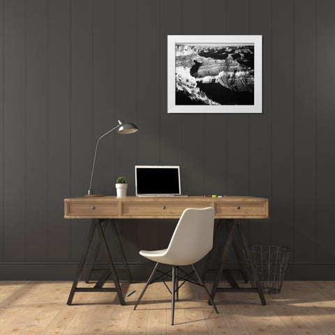 Grand Canyon National Park, Arizona, 1941 White Modern Wood Framed Art Print by Adams, Ansel