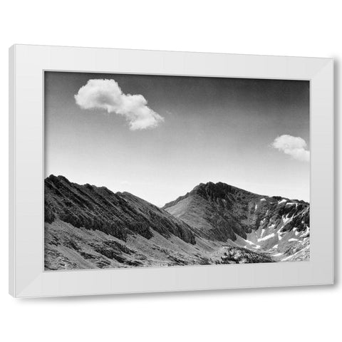 Coloseum Mountain, Kings River Canyon, proposed as a national park, California, 1936 White Modern Wood Framed Art Print by Adams, Ansel