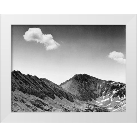 Coloseum Mountain, Kings River Canyon, proposed as a national park, California, 1936 White Modern Wood Framed Art Print by Adams, Ansel
